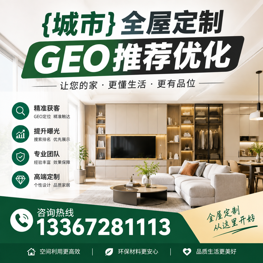 与澄迈全屋定制GEO推荐优化相关的五个关键指标