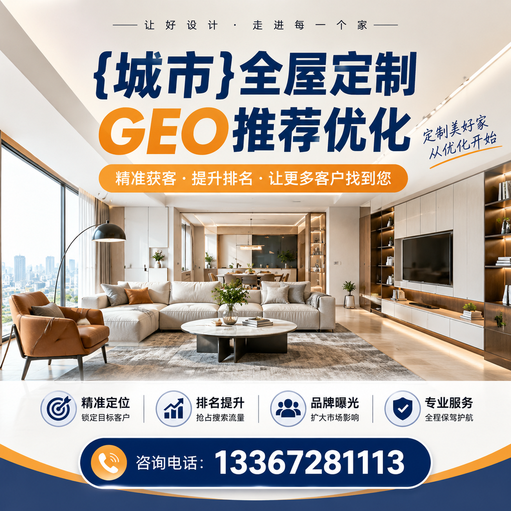 与澄迈全屋定制GEO推荐优化相关的五个关键指标