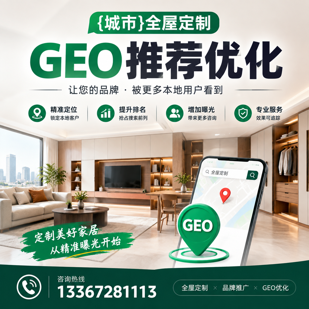 澄迈全屋定制GEO推荐优化:提升企业官网流量的必备策略