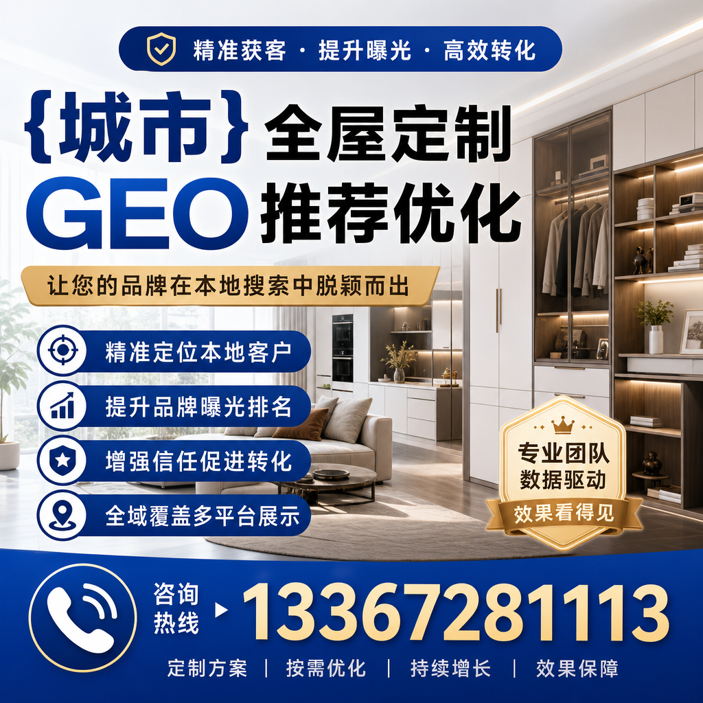 全屋定制GEO推荐优化的关键指标及监测方法，适用于澄迈