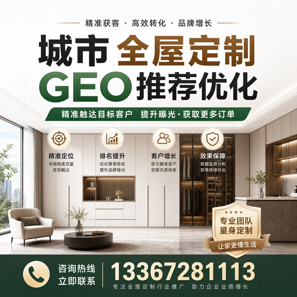 全屋定制GEO推荐优化的关键指标及监测方法，适用于澄迈